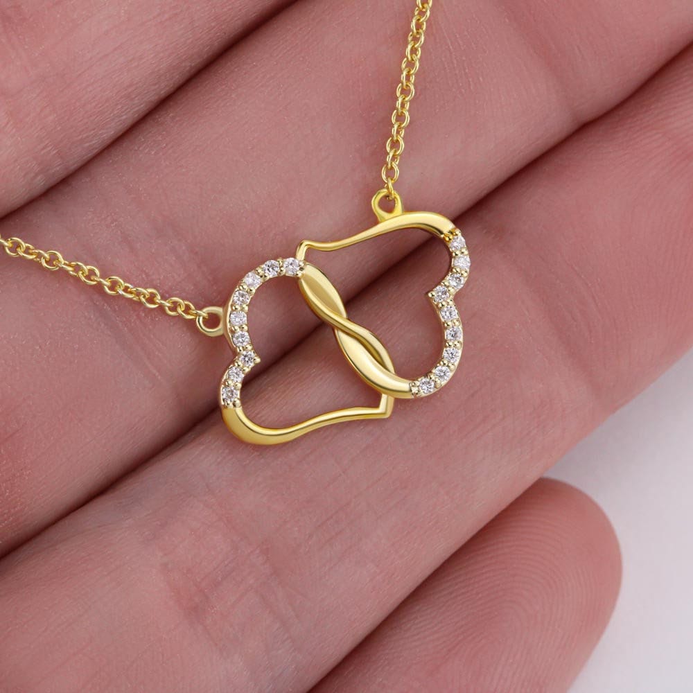 Solid Gold and Diamond Beauty and the Beast Bridesmaid Proposal Necklace