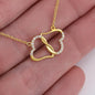 Solid Gold and Diamond Beauty and the Beast Bridesmaid Proposal Necklace