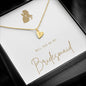 Beauty and the Beast Gold Bridesmaid Proposal Necklace Box with Monogram