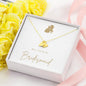 Beauty and the Beast Gold Bridesmaid Proposal Necklace Box with Monogram