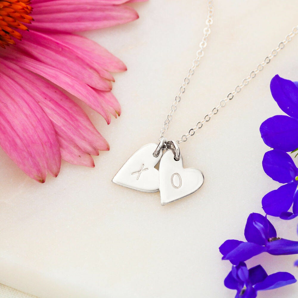 Will You be My Bridesmaid Proposal Necklaces with Heart Monogram in LED Lit Wood Box