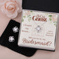 Bridesmaid Jewelry Set, Wedding, Proposal Box, Earrings, Necklace, Pendant, Beauty finds Beast