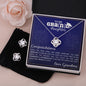 Granddaughter Necklace for Graduation, Commencement Jewelry, Class of 2022, Navy Blue, High School, University