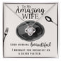 Necklace for Wife, Breakfast in Bed, On a Silver Platter, Humor, Funny, Mothers Day Gift, Birthday, Anniversary
