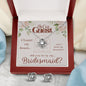 Bridesmaid Jewelry Set, Wedding, Proposal Box, Earrings, Necklace, Pendant, Beauty finds Beast