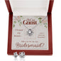 Bridesmaid Jewelry Set, Wedding, Proposal Box, Earrings, Necklace, Pendant, Beauty finds Beast