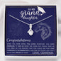 Navy Blue High School Mascot Keepsake, Graduation Gift for Granddaughter, Necklace, Jewelry