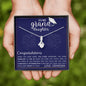 Granddaughter Graduation Gift from Grandmother, Commencement Jewelry, High School, Navy Blue