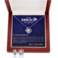 Granddaughter Necklace for Graduation, Commencement Jewelry, Class of 2022, Navy Blue, High School, University