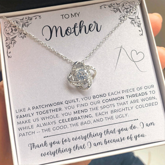 Necklace for Mother, Quilting, Sewing, Gift, Mothers Day, From Son, Daughter, To Mom